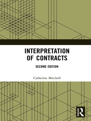 cover image of Interpretation of Contracts